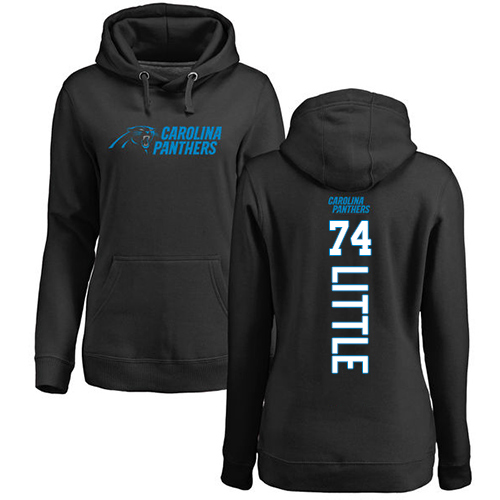 Carolina Panthers Black Women Greg Little Backer NFL Football 74 Pullover Hoodie Sweatshirts